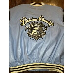 LARGE BIKERS JACKET Steve & Barry, New York Knights,Eastern Division Champs Blue